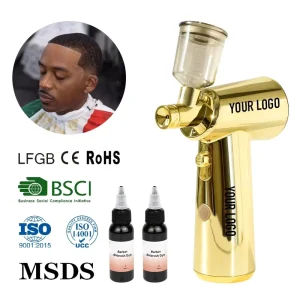 Professional Barbershop Scalp Treatments Airbrush Compressor System Enhances Hair Health Nail Art Cake Paint Copper ABS Material