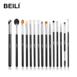 Professional Beauty Makeup Tool Set Super Fine Sharp Synthetic Eyeshadow Brushes Including Thin Eyebrow & Eyeliner Brush