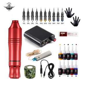 Professional Body Art Permanent Make up Tattoo Kits Rotary Tattoo Machine for Beginners