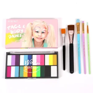 Professional Body Art Rainbow 3 Colors Face Painting Kit for Kids Body Paint Supplier Professional Face Paint