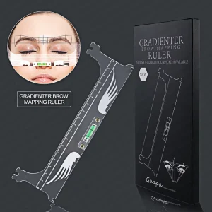Professional Brow Horizontal Bead Mapping Ruler Kit Line Mark Mapping String Tools for Help Artist Create Symmetrical Brows