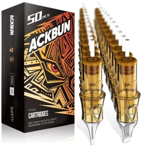 Professional Brown Tattoo Cartridge Needles Stainless Steel for Permanent Eyebrow and Body Art