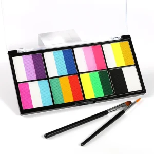 Professional Children’s Acrylic Body & Face Painting Supplies OEM Custom Palette Skin Harmless 12 Colors for Halloween Party Use