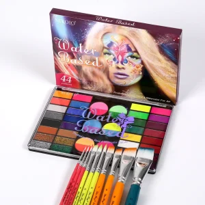 Professional Children’s Artist’s Face Painting Kits 44 Natural Plant Colors for Halloween Cosplay Parties Body Art