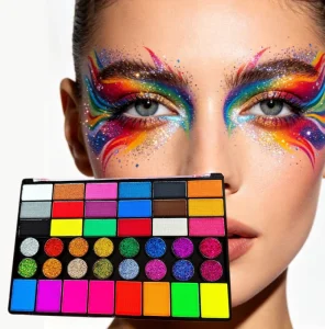 Professional Children’s Face Painting Kits with 42 Natural Plant Colors and Custom Logo UV Safe Body Art