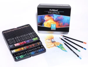 Professional Colored Pencil Set 72 Assorted Shades Gift Box Pack Anti Break Lead Art Painting Stationery Kit