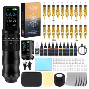 Professional Complete Rotary Tattoo Machine Kit for Body Art