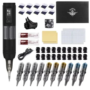 Professional Completer Wireless Tattoo Machine Kit for Starter