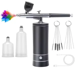 Professional Copper Body Cordless Airbrush Gun Makeup Compressor Paint Kit Nail Airbrush Machine With Air Compressor