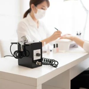 Professional Cordless Eco-Friendly Portable Kit Airbrush Compressor Dual Action Control 15-35psi Pressure 3-Speed Adjustable