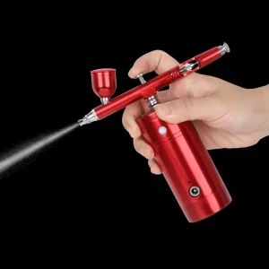 Professional Cordless Rechargeable Airbrush with Compressor for Nail Art & Cake Decorating Adjustable Pressure