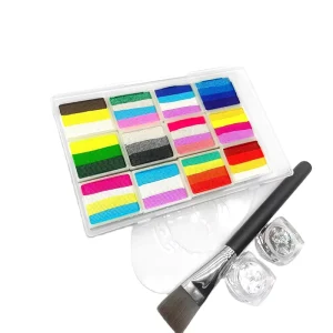 Professional Custom 12-Color Water-Based Split Cake Palette Paint and Rainbow Face Paint Easy to Wash Body Painting