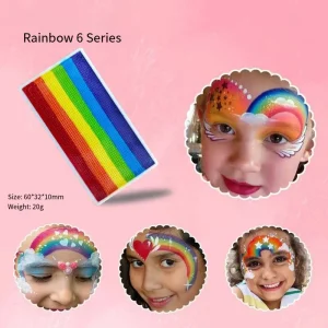 Professional Custom Multi Color Facepaint Face Body Paint Makeup Split Cake White Painting