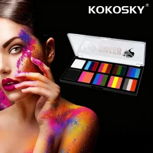 Professional Custom Party Face Painting Kits 12 Mixed Colors Rainbow Water-Based Natural Plant Body Paint for Children & Adults