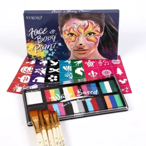 Professional Custom Party Makeup Natural Plant-Based 10 Mix Colors Rainbow Water-Based Body Paint for Children Adults Face Body