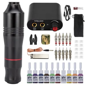 Professional DIY Electric Tattoo Machine Set Self-Study Embroidery Equipment with Customized Aftercare Products TK Pigment Ink