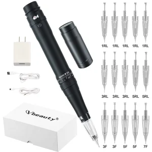Professional Digital Electric Tattoo Pen Machine for Permanent Makeup, Eyebrow, Lip, Eyeliner and Body Art