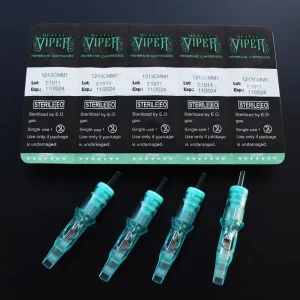 Professional Disposable 10PCS 0.25mm Membrane Round Liner Tattoo Needle Cartridge 1.5mm Length for Eyebrow Body Art Application