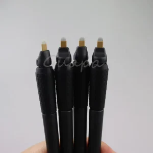 Professional Disposable Eyebrow Manual Microblading Pen Permanent Makeup Pen Tools with 0.18mm U18 Blades for Powder Brow