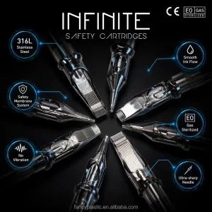 Professional Disposable Stainless Steel Permanent Tattoo Cartridge Needle for Eyebrow & Body Art