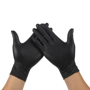 Professional Disposable Waterproof Soft Blue and Black Nitrile Tattoo Gloves for Permanent Makeup Sizes S/M/L 100pcs/Box