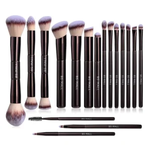 Professional Double Ended Makeup Brush Set Custom Logo Vegan Multi Functional Cosmetic Tools Foundation Powder Brushes