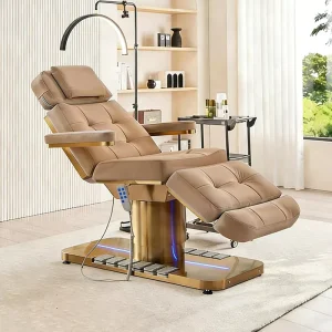 Professional Electric Hydraulic Lifting Beauty Bed for Spa Facial Massage Treatment Modern Metal Furniture Tattoo Spa Eyelash