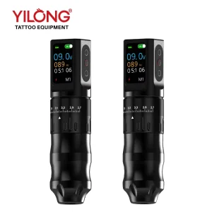 Professional Electric Rotary Tattoo Gun with Wireless Adjustable Stroke 2.7-4.2mm Alloy for Artists