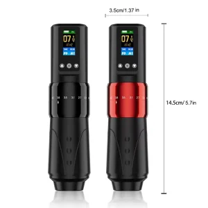 Professional Electric Wireless Tattoo Machine Dual Rechargeable Lithium 3.5mm Stroke Disposable Cartridge Needles Disposable