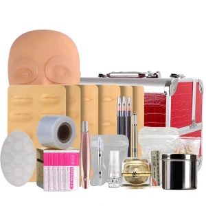 Professional Eyebrow Microblading Tool Training Kit for Semi Permanent Makeup Eyebrow Embroidery Academy With Box