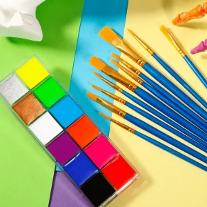 Professional Face Body Art Water Activated Cosmetic Makeup Body Painting Supplies