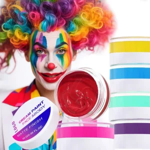 Professional Face Body Paint Cream Matte Finish High Pigmented Vegan/Cruelty Free Mineral Waterproof Long Lasting Party