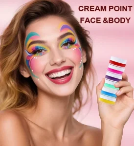 Professional Face Paint Cream Matte Body Paint for Adults & Kids Makeup Waterproof Long Lasting Face & Body Paint