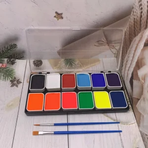 Professional Face Paint Kit 12 Colors Halloween Body Paint Oil Based Party Fancy Make Up Non Toxic SFX Cosplay Makeup Palette