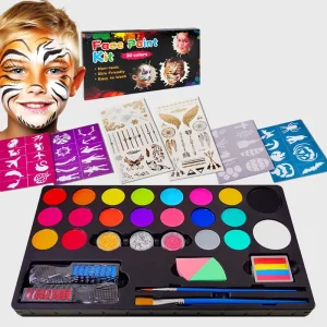 Professional Face Paint Makeup Kit Safe Non-toxic Washes Off Easily Face Paint Set for Stage Comic-Con