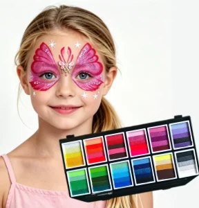 Professional Face Painting Kit Body Art Paint Set for Halloween Carnival Cosplay Stage Performance