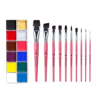 Professional Face Painting Kit Face Body Paint Brush Set Face Painting Kit for Kids