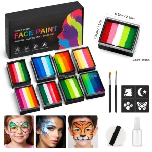 Professional Festival Colorful Makeup Face Painting Kit for Kids and Adults