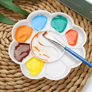 Professional Flower Shape Watercolour Artist Paint Palette Large Eco Friendly PP Plastic Paint Palette for Face Body Art