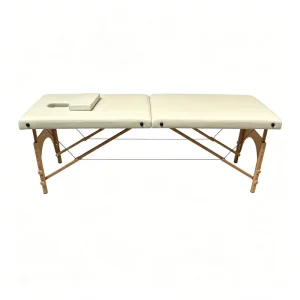 Professional Folding 2 Section Massage Table Lightweight Wooden Spa Bed Height Adjustable