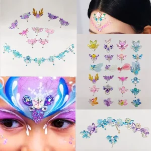 Professional Forehead Body Glitter Crystal Diamond Painting Stickers