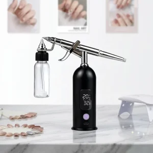 Professional Grade Zero-Clog High-Atomization Cordless Rechargeable Airbrush Nail Art Makeup Paint Kit 0.3mm