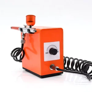 Professional Gravity Feed Airbrush Kit with Piston Compressor for Temporary Tattoos Face Painting Cake Decoration Body Art