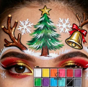 Professional Halloween Christmas Children’s Makeup Paint Kit Natural Plant Long Lasting Theatrical Water Activated Face Body