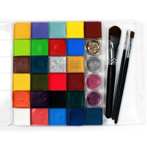Professional Halloween Non Toxic Private Label 26 Color Face Paint Glitter Body Painting Oil Paint Palette