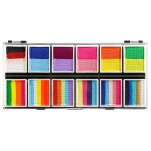Professional Halloween Party Painting Kit Rainbow Watercolor Split Cake Stencils Face Body Paint Palette Water Based Feature