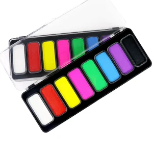 Professional Halloween Water Based Body Painting Supplies Kit for Kids Palette Face Paint Set