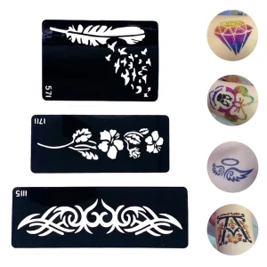 Professional Henna Tattoo Stencils Small Style Easy Tattoo Stencils Glitter Temporary Tattoo Kit