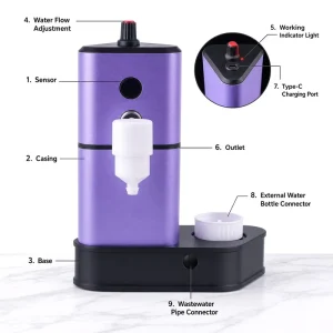 Professional High Quality Electric Tattoo Needle Washing Machine Permanent Makeup Cleaner Machine Automatic Color Ink Flush