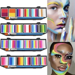Professional High Quality Water Based Face Paint Palette Split Rainbow Colors for Kids Adults Makeup Face Painting